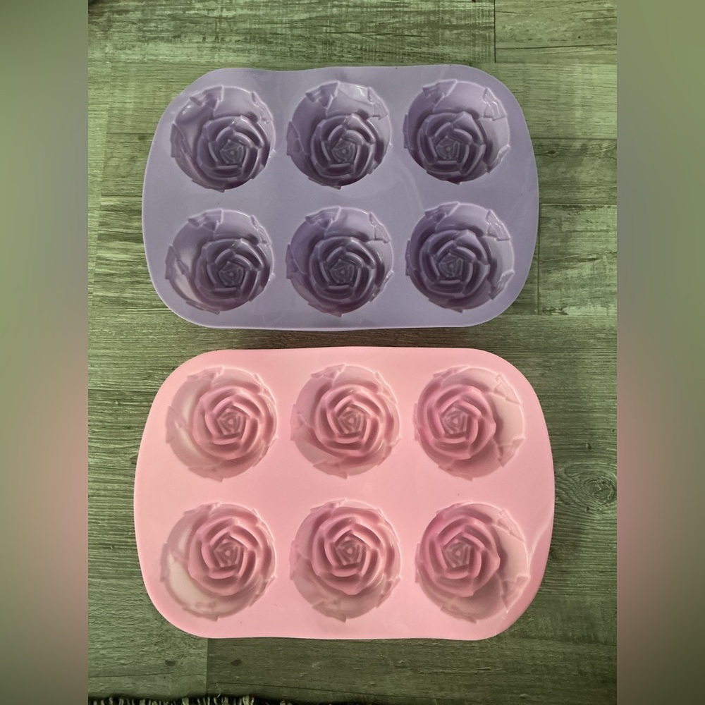 Rose Flower Silicone Mold 2 piece set